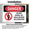 Signmission Do Not Stand Sit Walk Or Ride On Conveyor Danger Sign, Vinyl Decal, 10in W x 7in L, 2PK OS-2PACK-DS-D-710-L-1167 - alternate 6